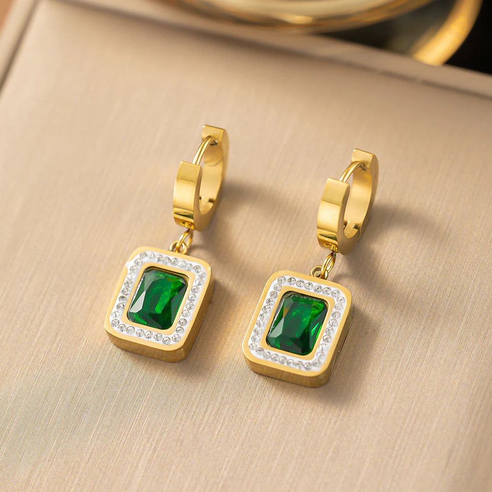 3pc Emerald Charm Jewelry Set - Image 4