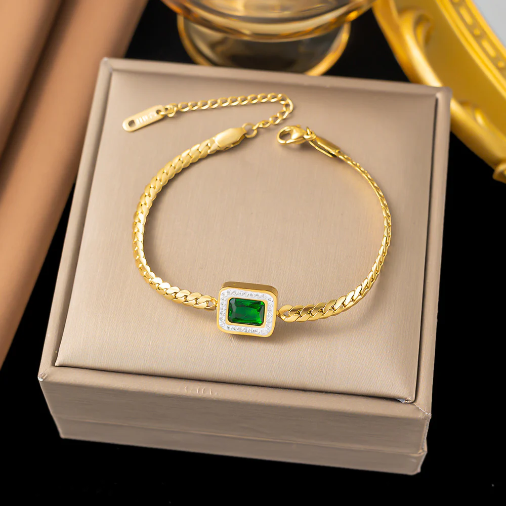 3pc Emerald Charm Jewelry Set - Image 5