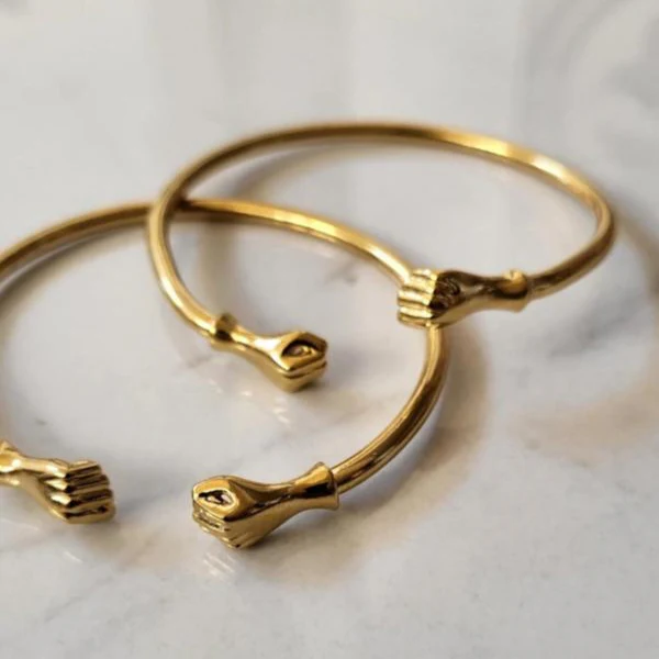 3pc Fist Bangle Bracelet Set - Image 3