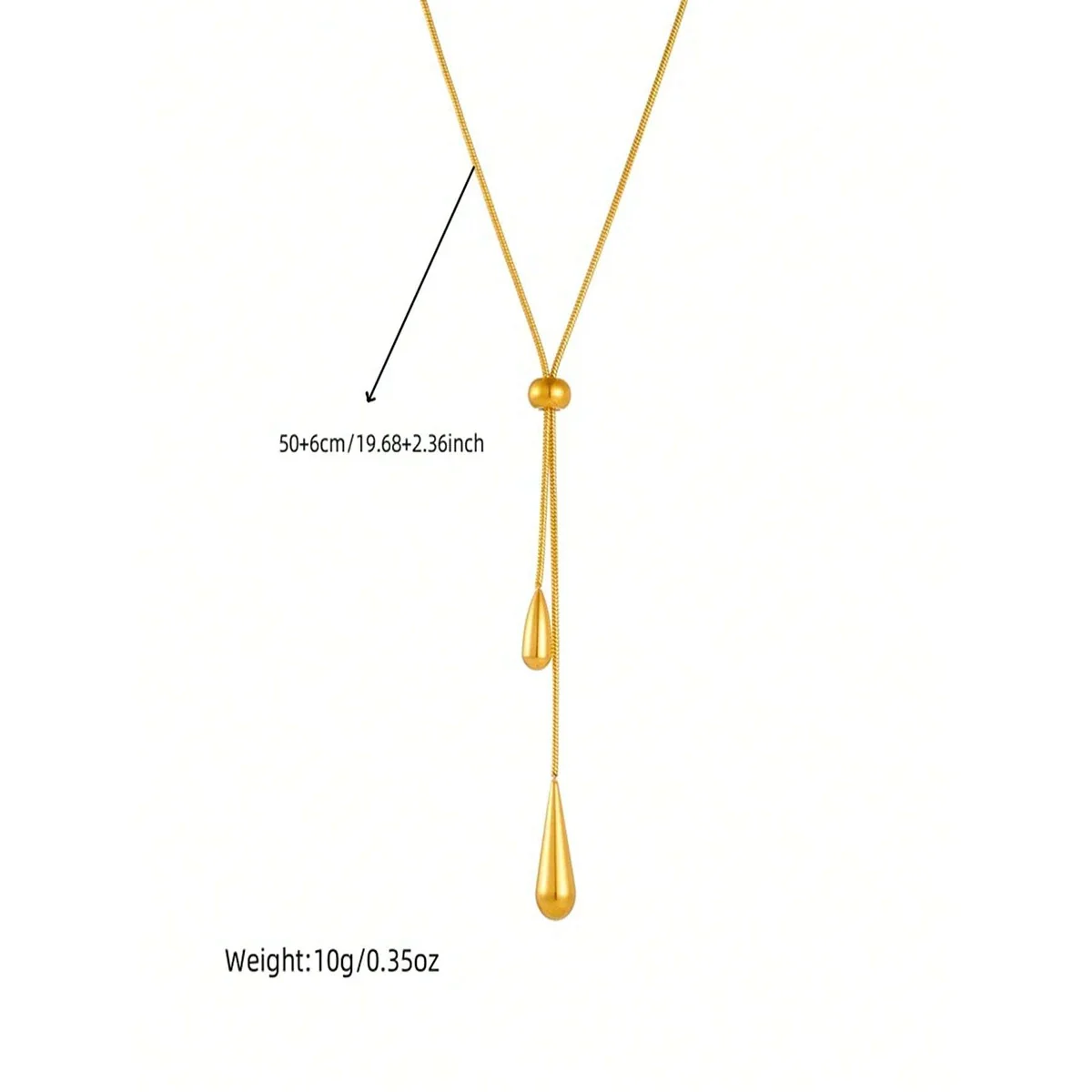 3pc Geometric Dangling Drops Necklace & Earrings Set - Image 6