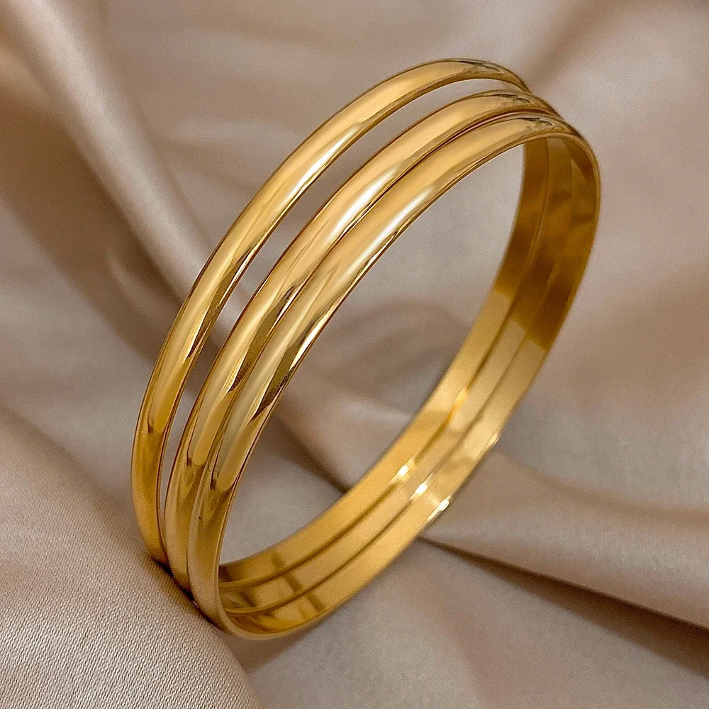 3pc Glossy Bangle Bracelet - Image 3