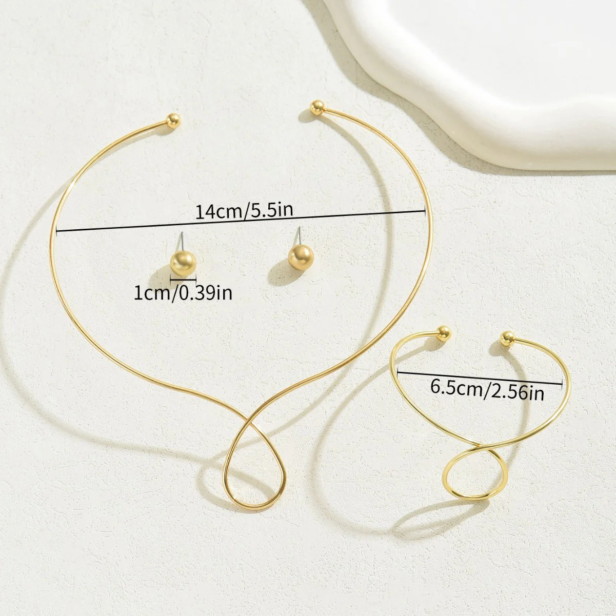 3pc Modern Loop Jewelry Set - Image 2