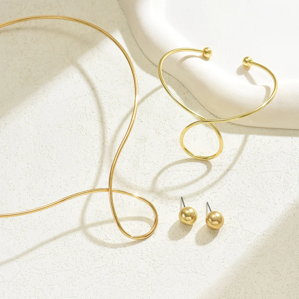 3pc Modern Loop Jewelry Set - Image 3