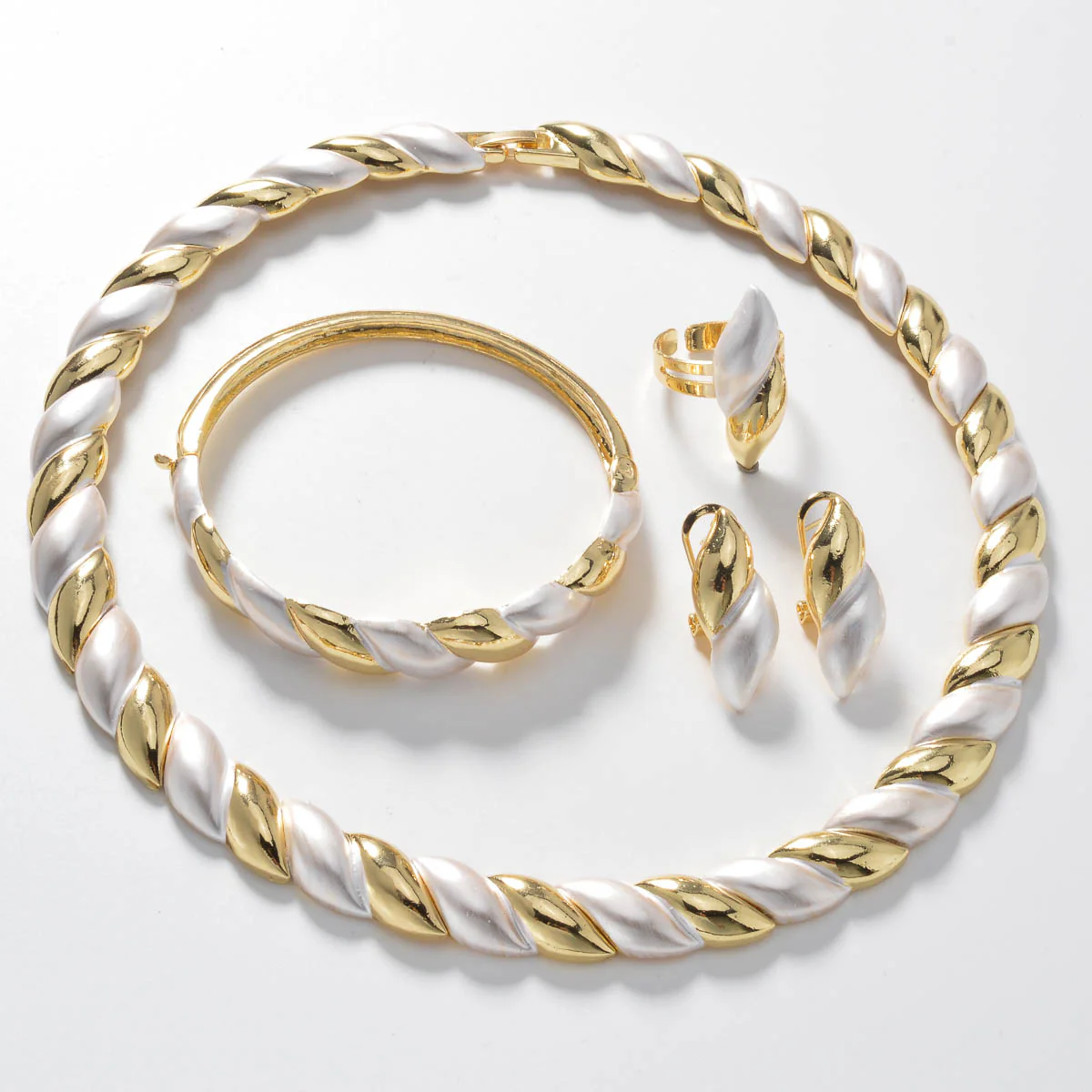 4pc Chunky Twist Jewelry Set - Image 2