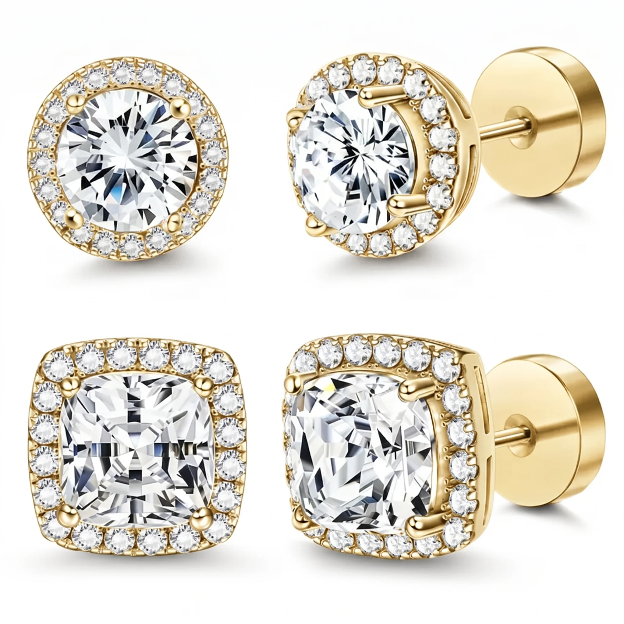 Halo Stud Earrings