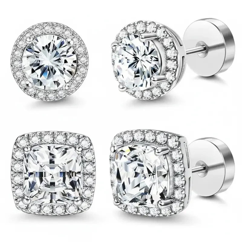 Halo Stud Earrings - Image 2