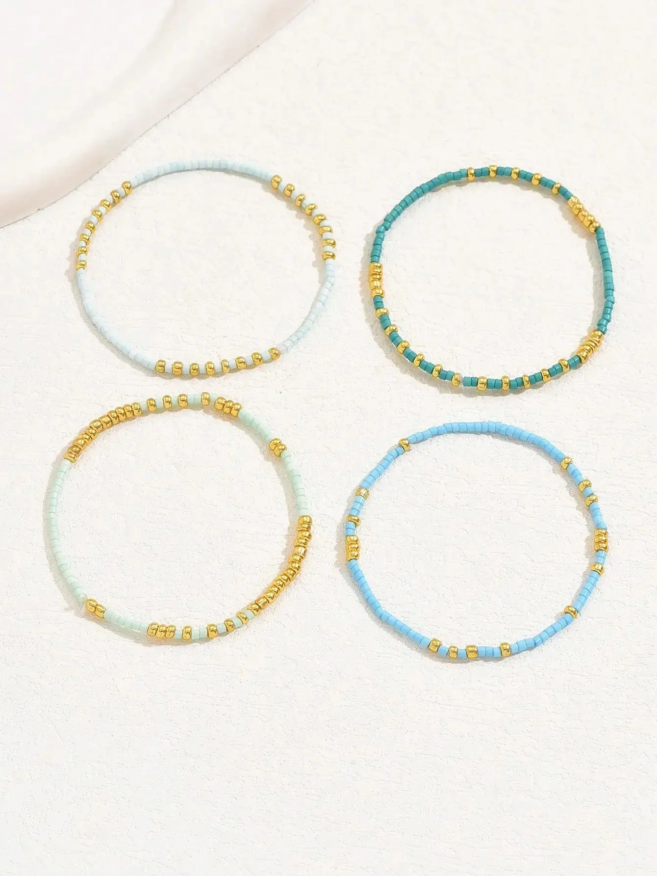 4pc Handmade Oceanic Bead Bracelets - Image 3