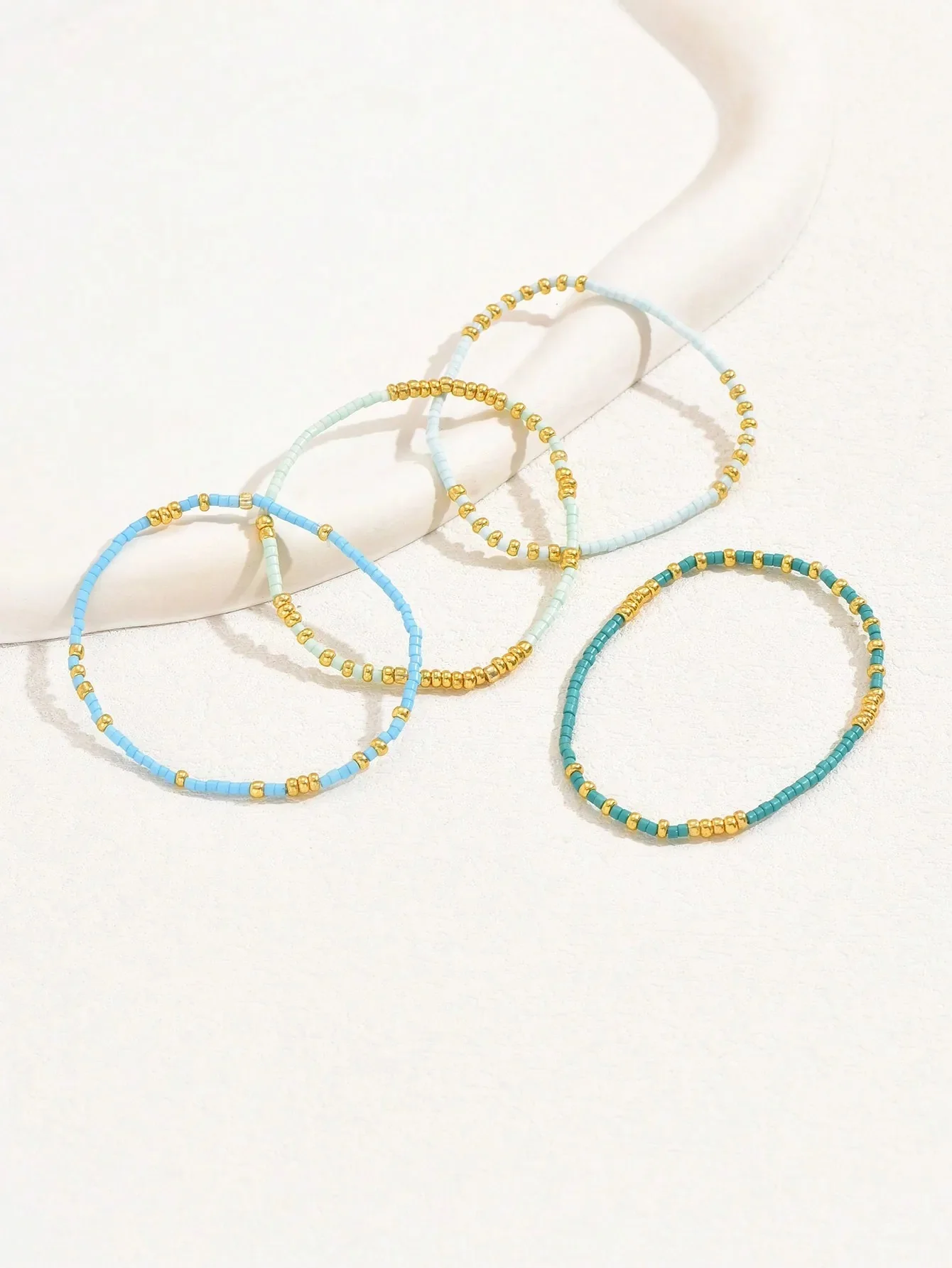 4pc Handmade Oceanic Bead Bracelets - Image 4