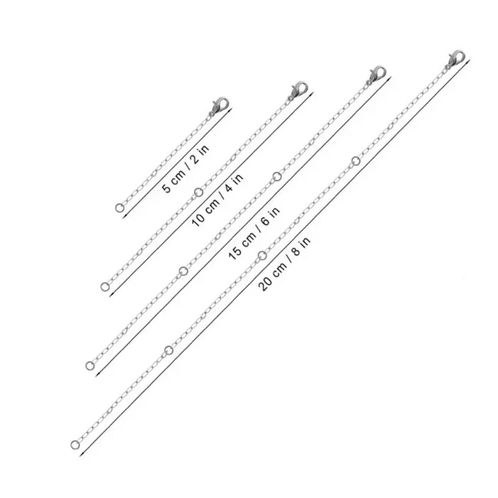 4pc Necklace Extender (2-8in) (5-20cm) - Image 4