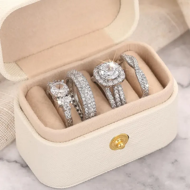 4pc Rhinestone Ring Set - Image 3