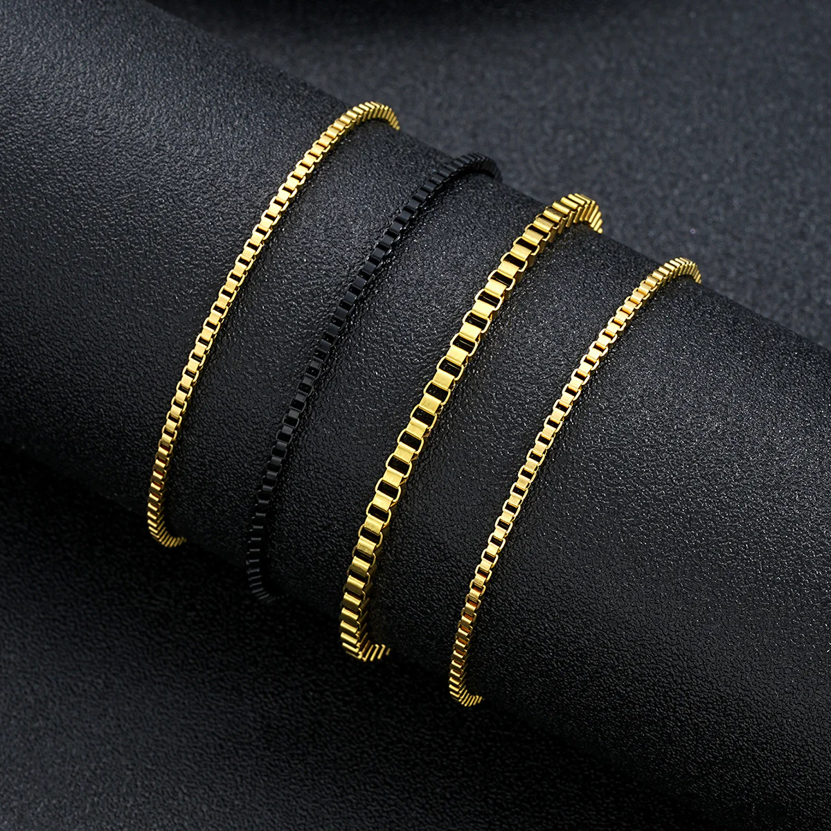 4pc Vintage Stainless Steel Bracelet Set - Image 4