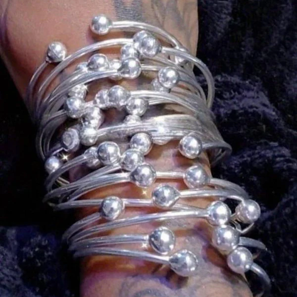 Ball Bangle Bracelet Set - Image 4
