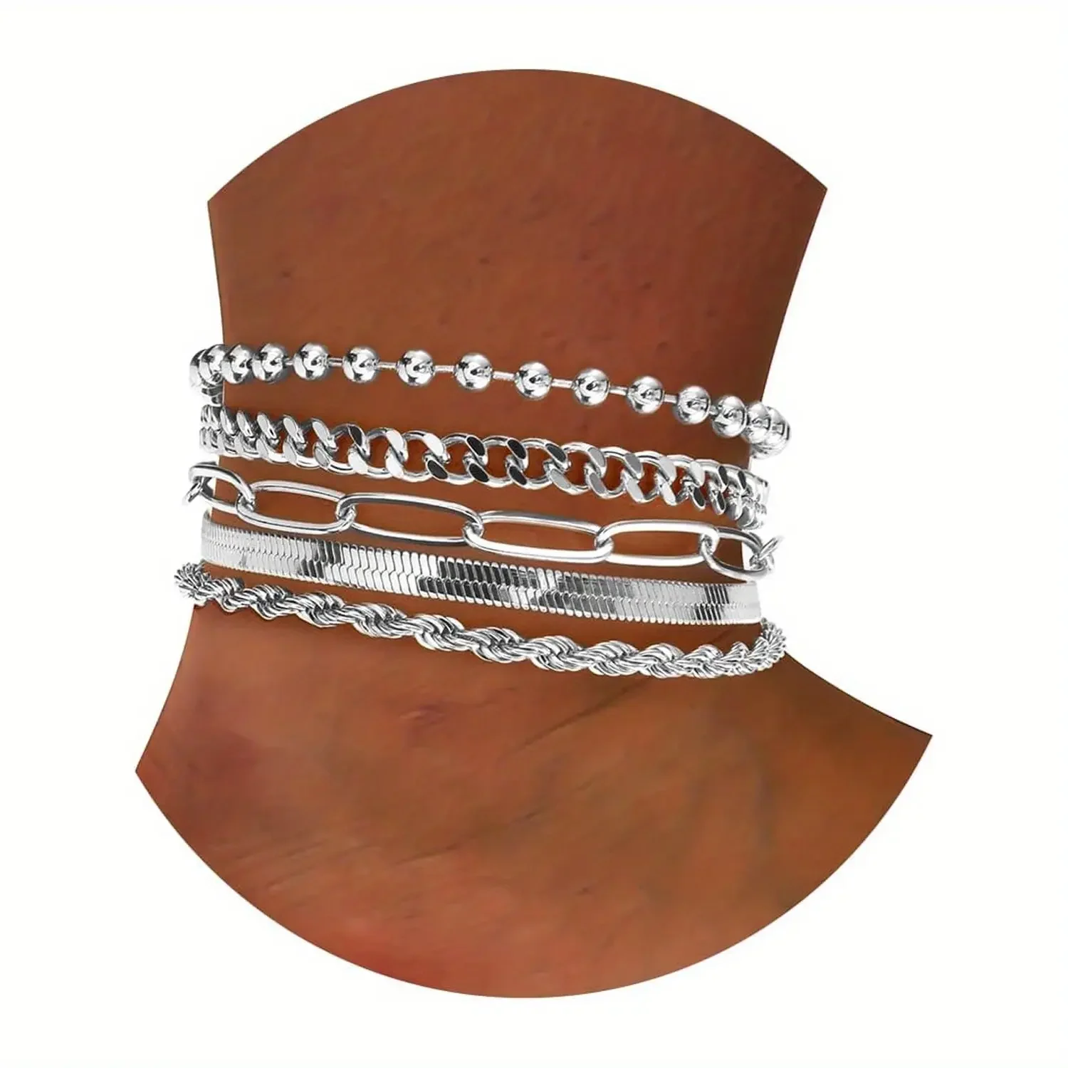 5pc Plus Size Anklet - Image 3