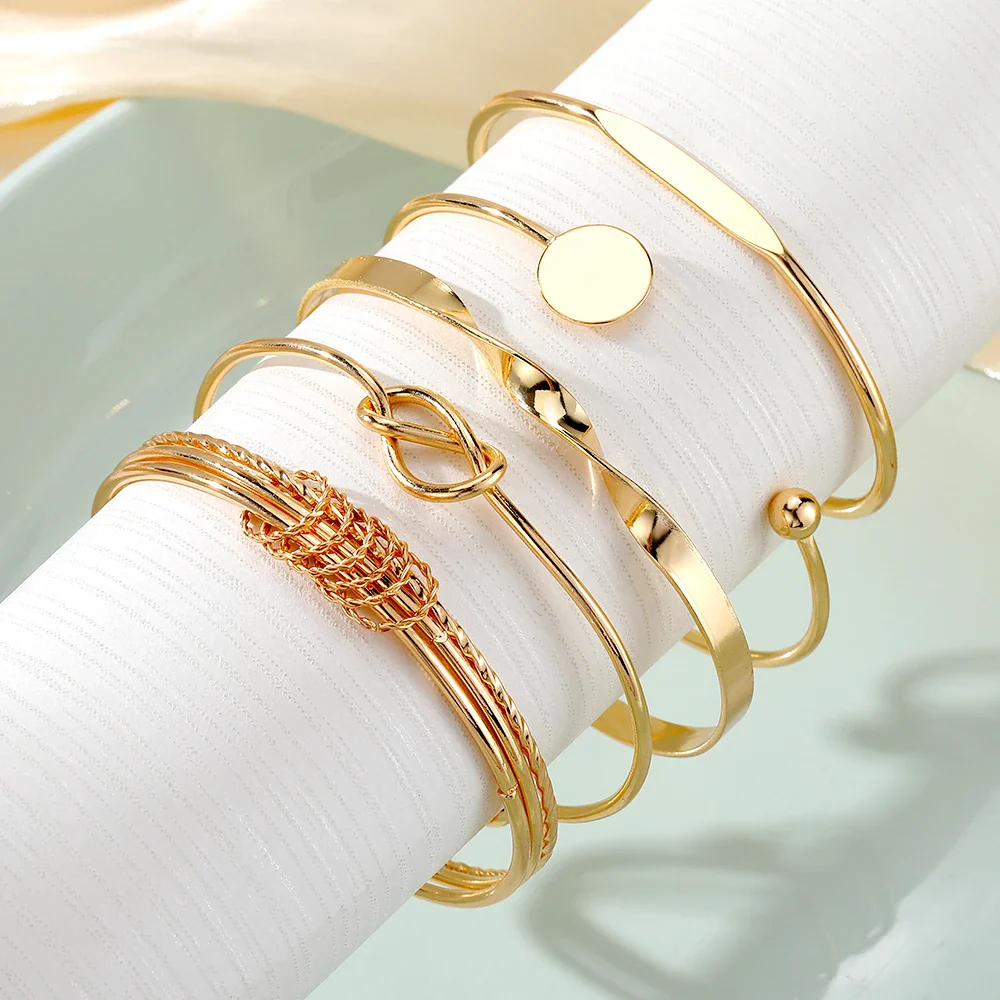 5pc Twist & Tie Bracelet Stack - Image 6