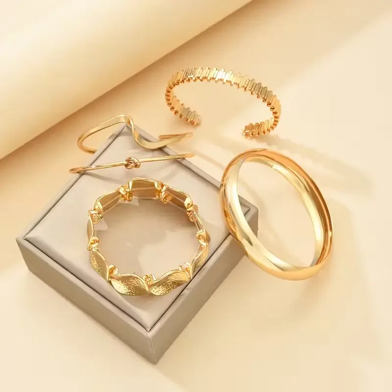 5pc Vintage Geometric Bracelet Set - Image 3