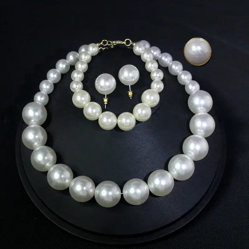 5pc Vintage Pearl Jewelry Set - Image 3