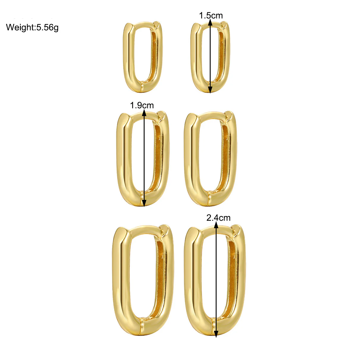 6pc Minimalist Geometric Hoop Earring Set - Image 4