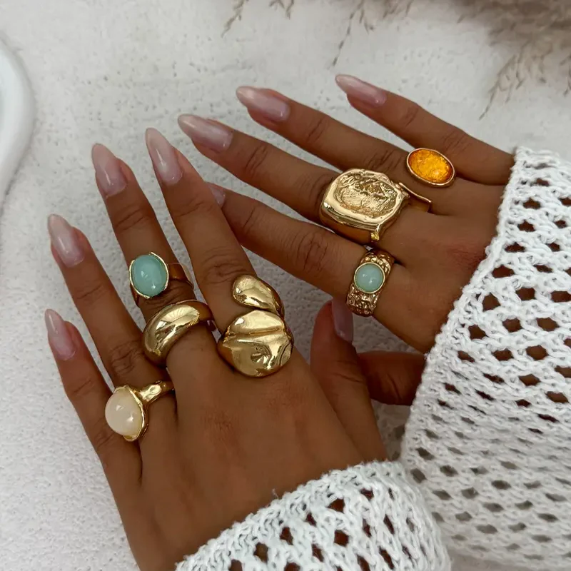 7pc Geometric Ring Set - Image 5