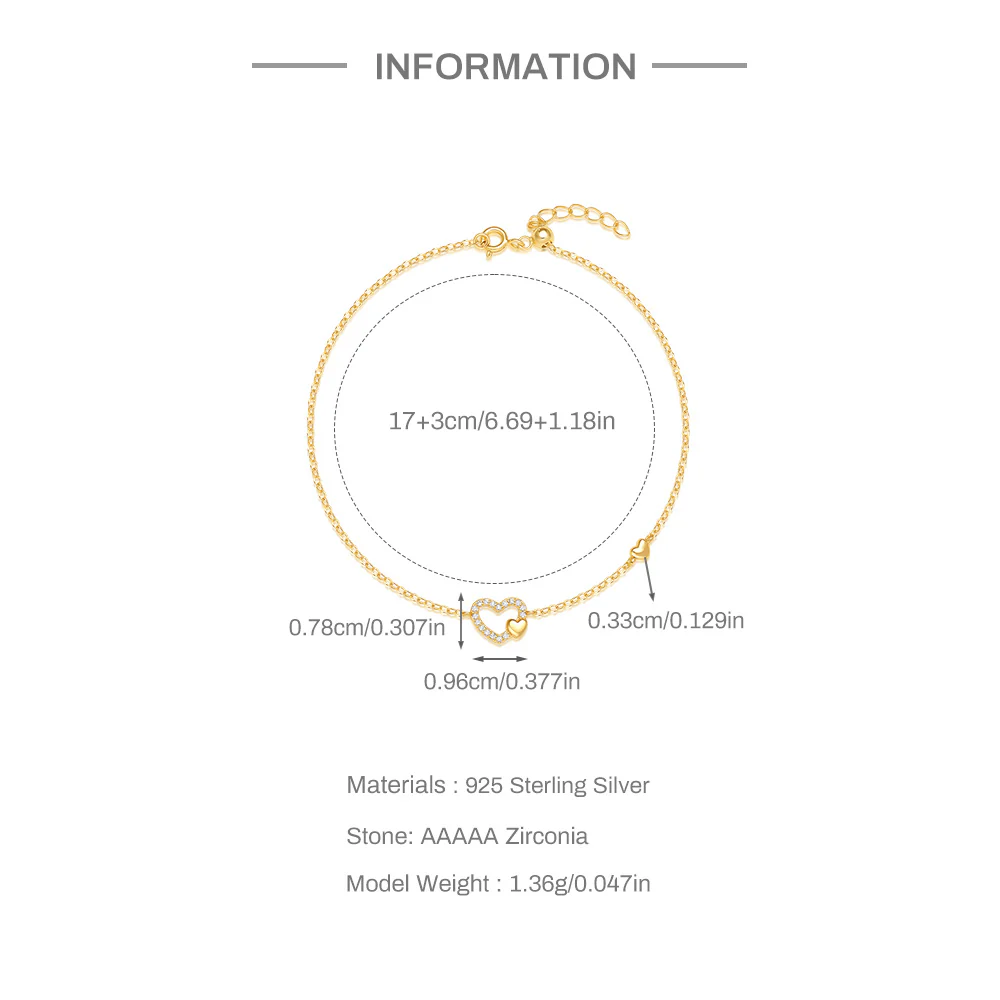925 Gold Crystal Bracelet - Image 4