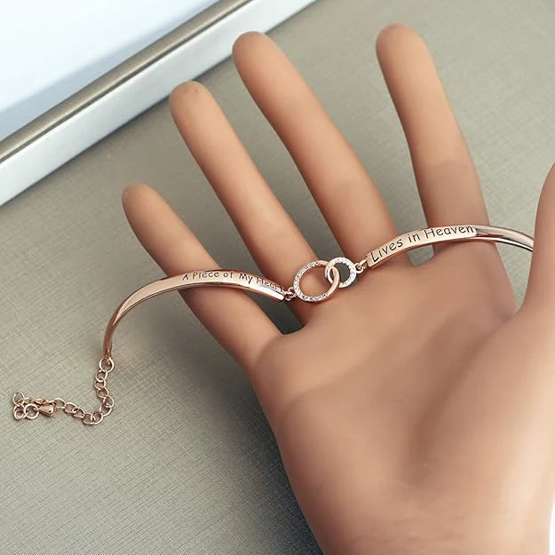 A Piece Of My Heart Lives In Heaven Bracelet - Image 4