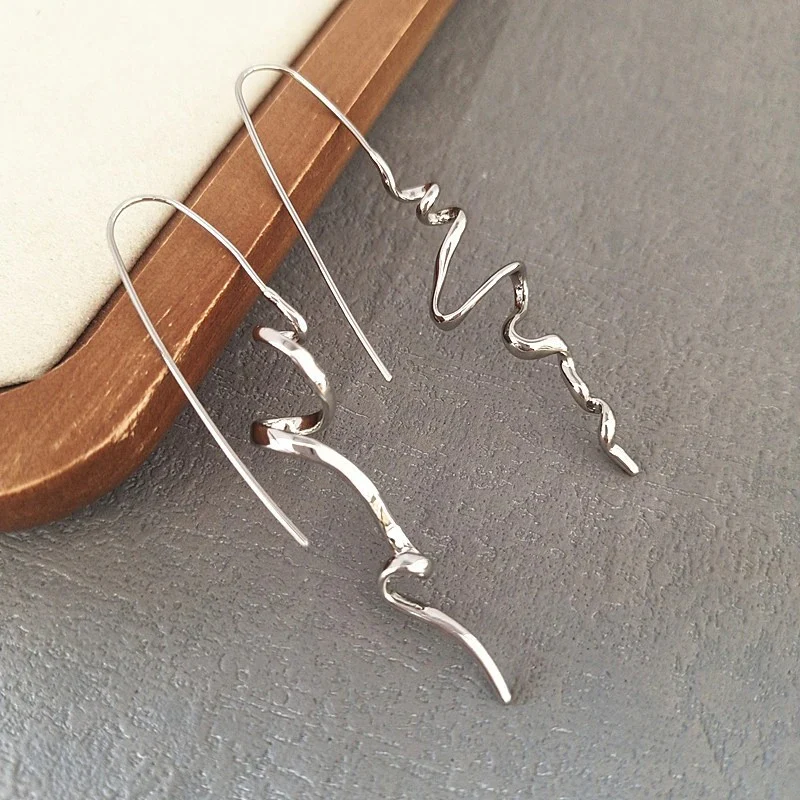 Abstract Squiggly Earrings - Image 2