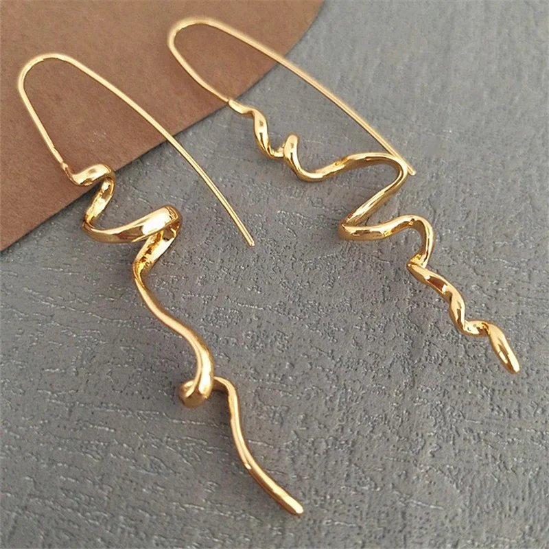 Abstract Squiggly Earrings - Image 3