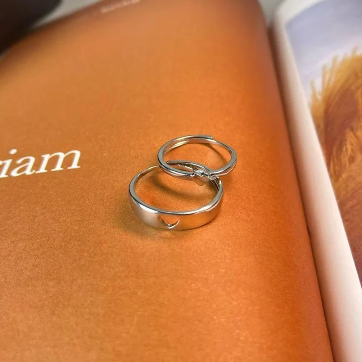 Adjustable Heart Couples Ring Set - Image 5