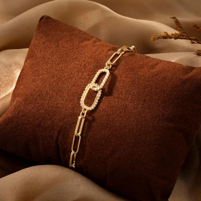 Adjustable Interlocks Hoop Bracelet - Image 3