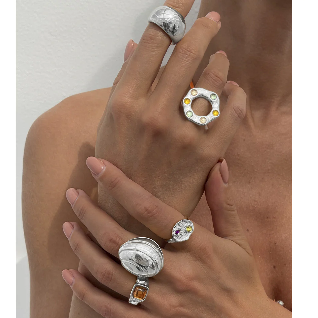 Baroque French Rhinestone Ring Set - Image 2