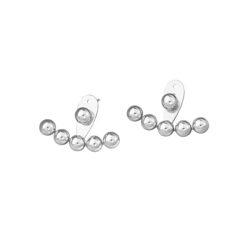 Beaded Bean Earrings - Image 2