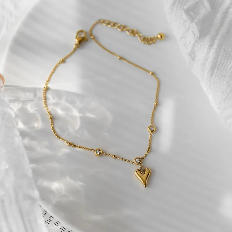 Beaded Love Ornament Anklet - Image 3