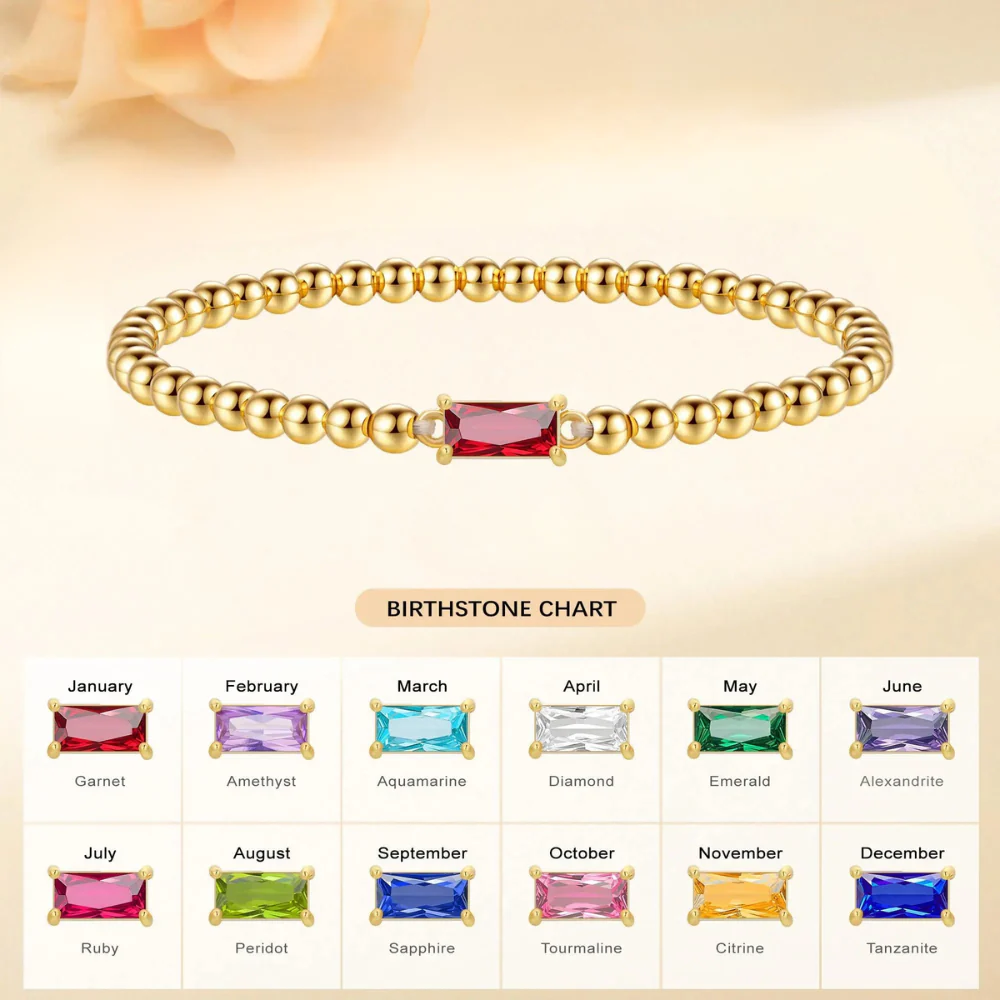 Birthstone Beaded Bracelet - Image 2