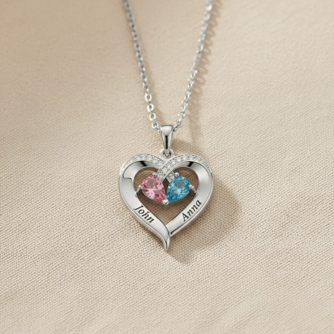 Birthstone Heart Necklace - Image 2