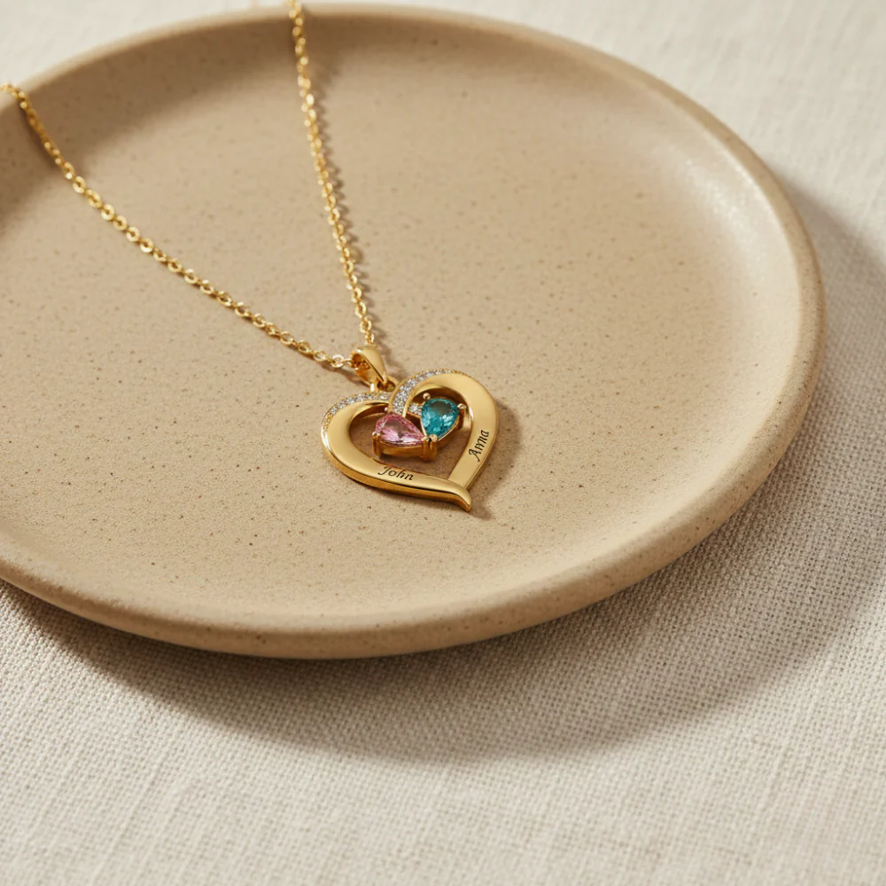 Birthstone Heart Necklace - Image 4