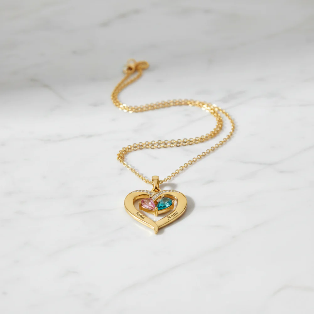 Birthstone Heart Necklace - Image 8
