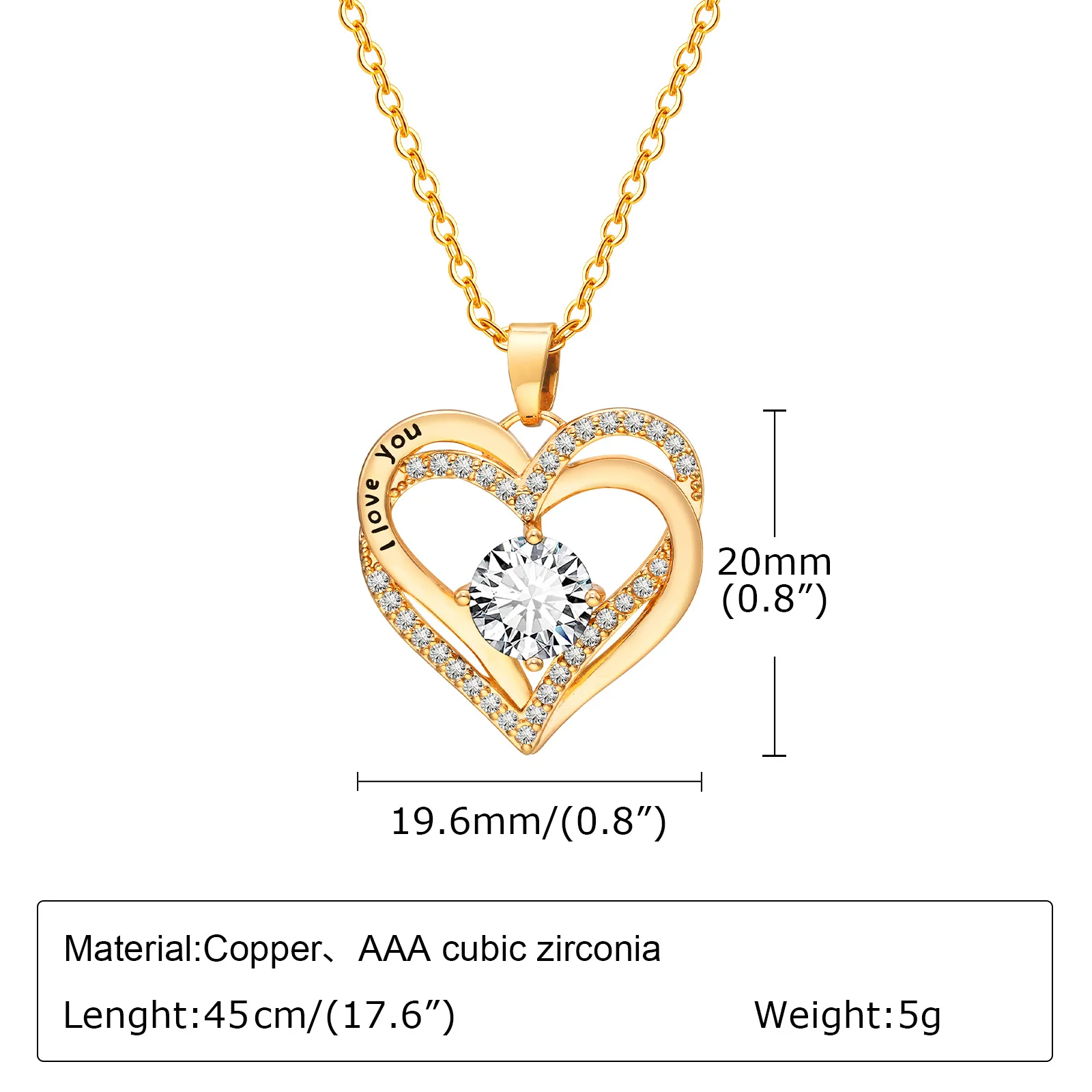 Birthstone Heart Pendant Necklace - Image 2