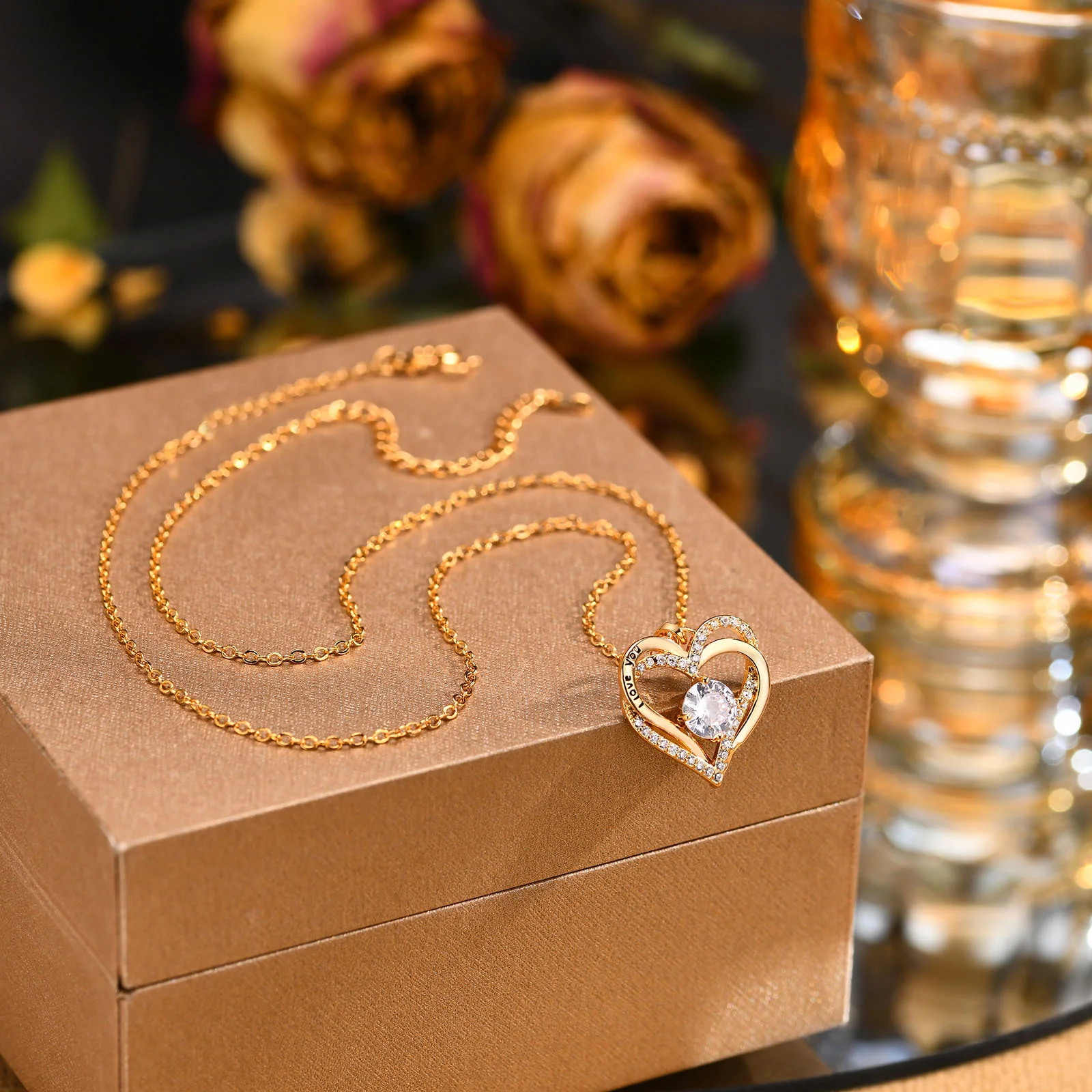 Birthstone Heart Pendant Necklace - Image 3