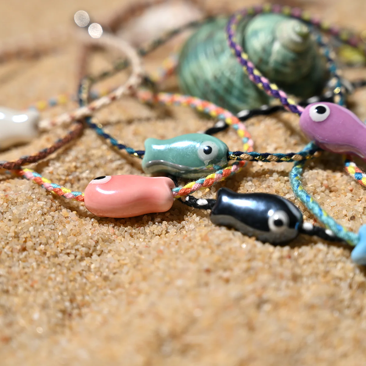 Boho Ceramic Fish String Bracelet - Image 12