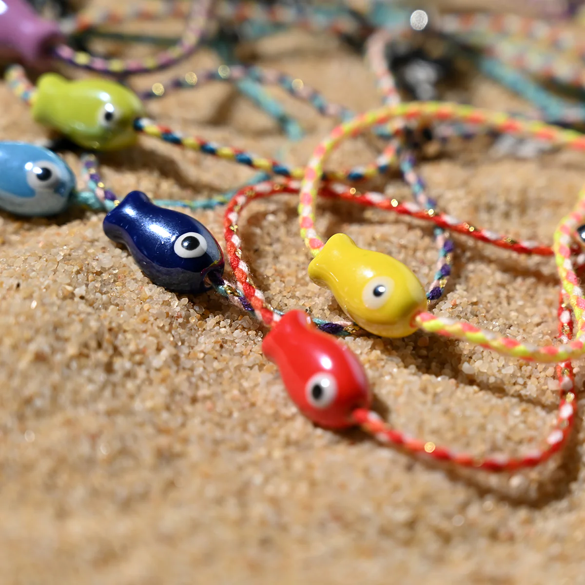 Boho Ceramic Fish String Bracelet - Image 14