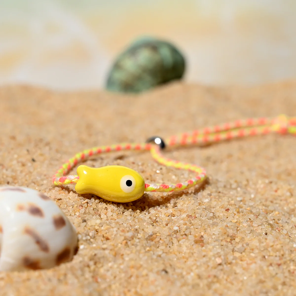 Boho Ceramic Fish String Bracelet - Image 2