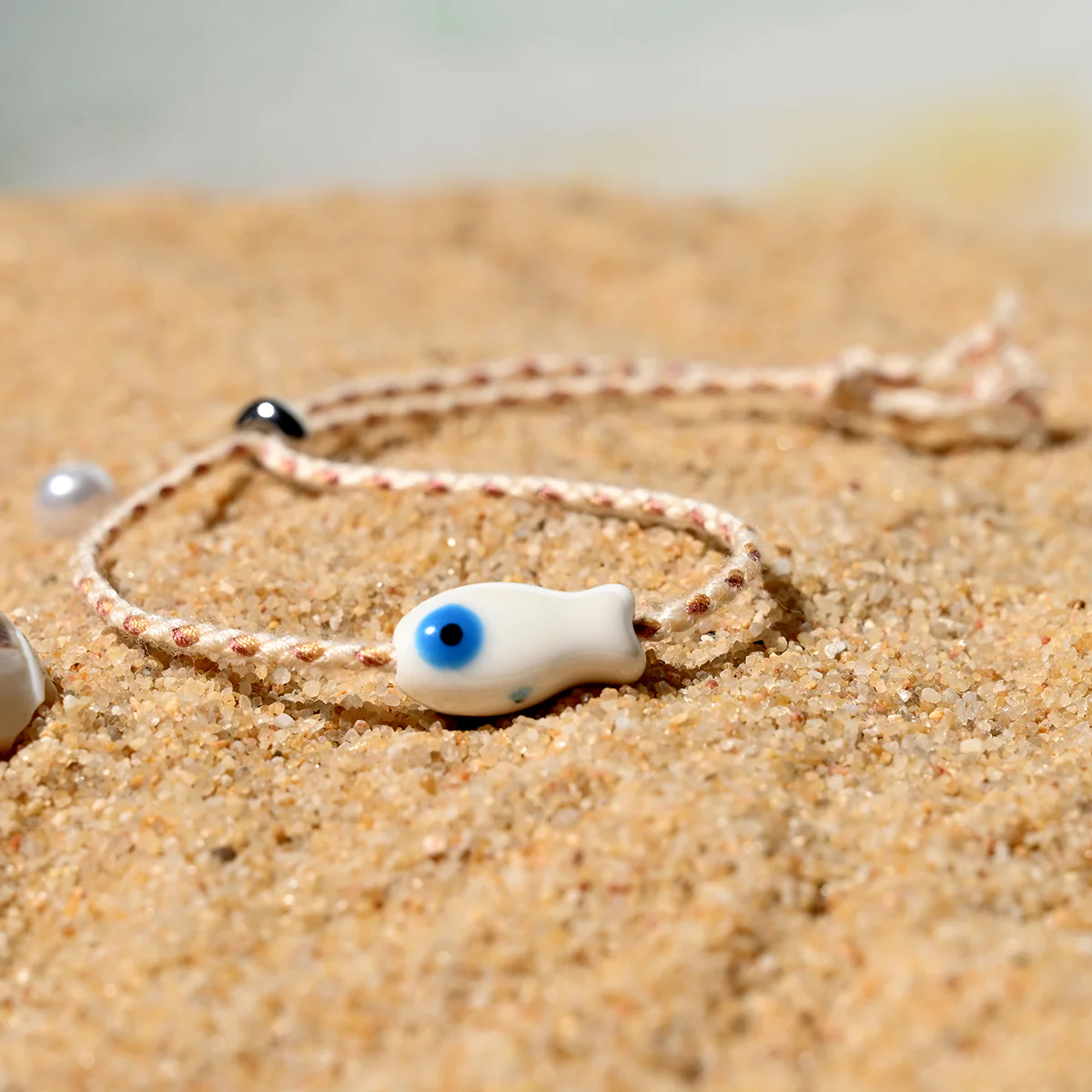 Boho Ceramic Fish String Bracelet - Image 3