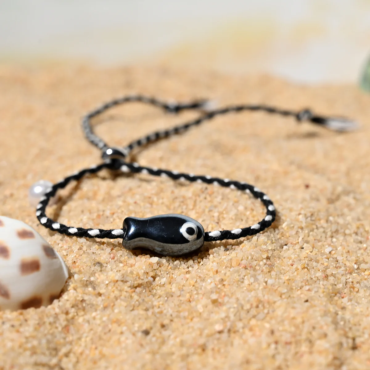 Boho Ceramic Fish String Bracelet - Image 5
