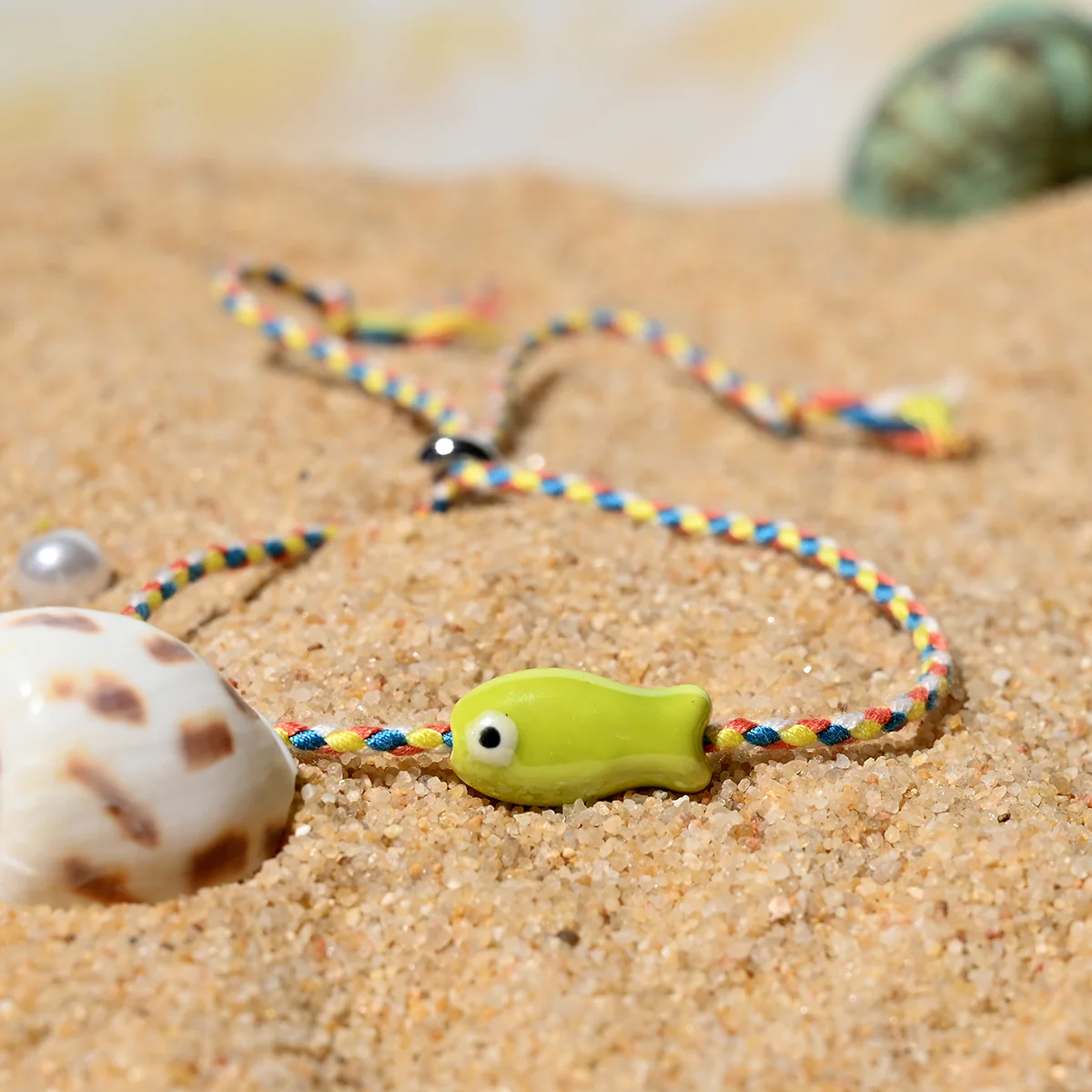 Boho Ceramic Fish String Bracelet - Image 7