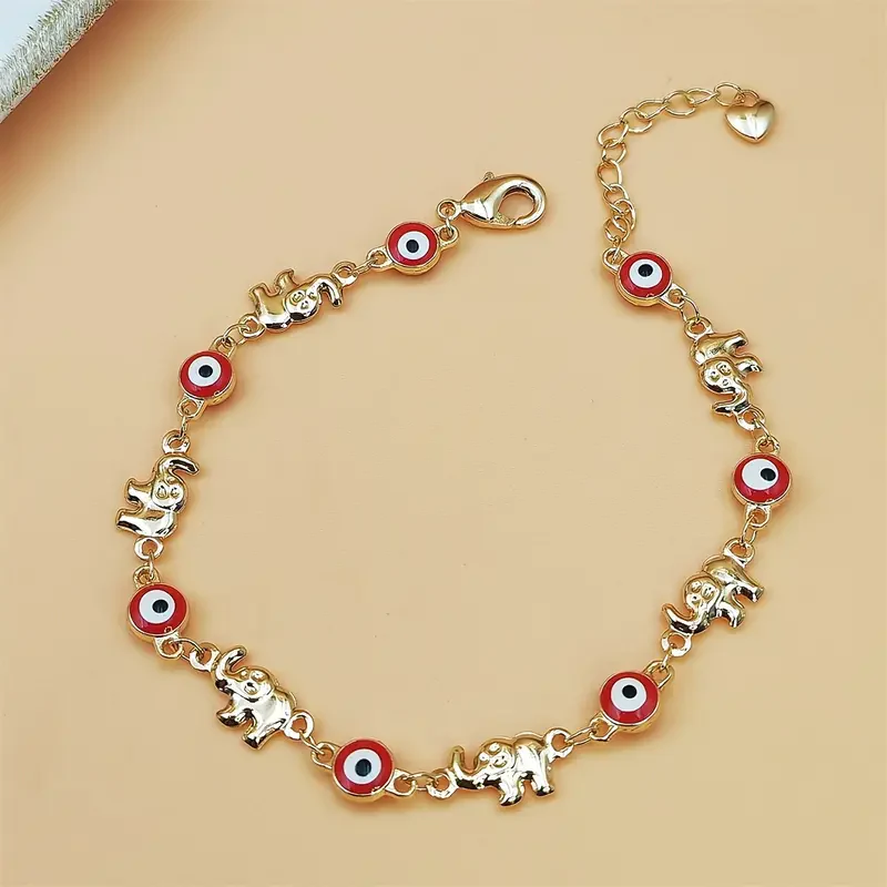 Boho Elephant Evil Eye Bracelet