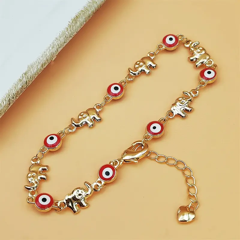 Boho Elephant Evil Eye Bracelet - Image 2