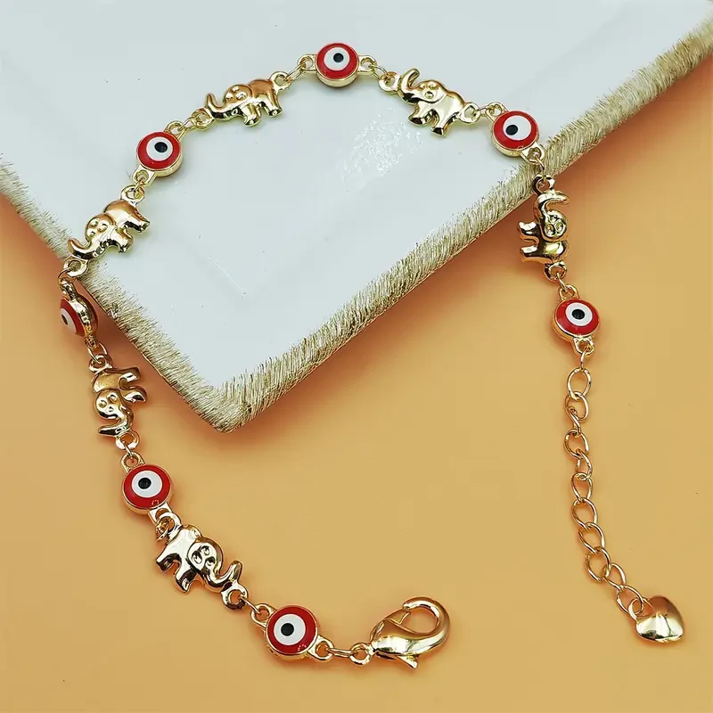 Boho Elephant Evil Eye Bracelet - Image 3
