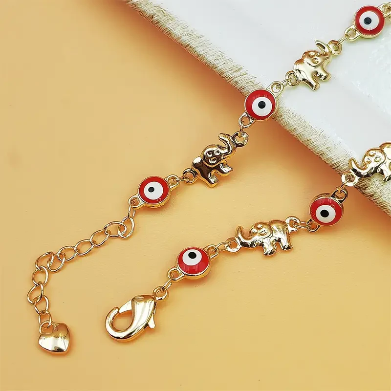 Boho Elephant Evil Eye Bracelet - Image 4