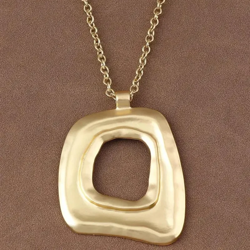 Boho Rounded Square Necklace