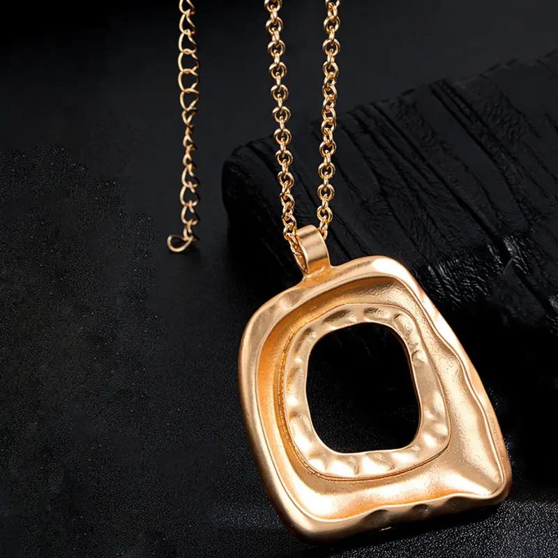 Boho Rounded Square Necklace - Image 4