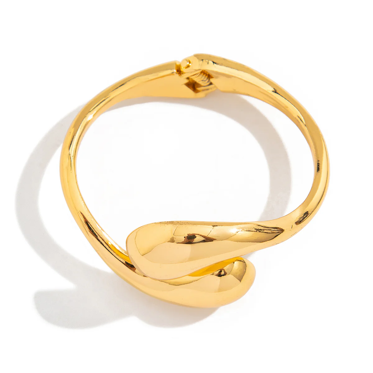 Bold Teardrop Metal Cuff Bracelet - Image 5